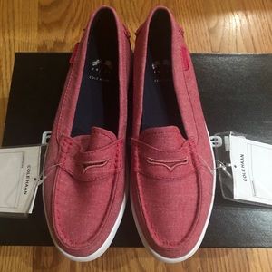 cole haan nantucket loafer red denim